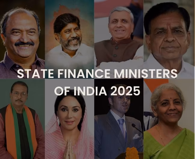 List of State Finance Ministers of India 2025